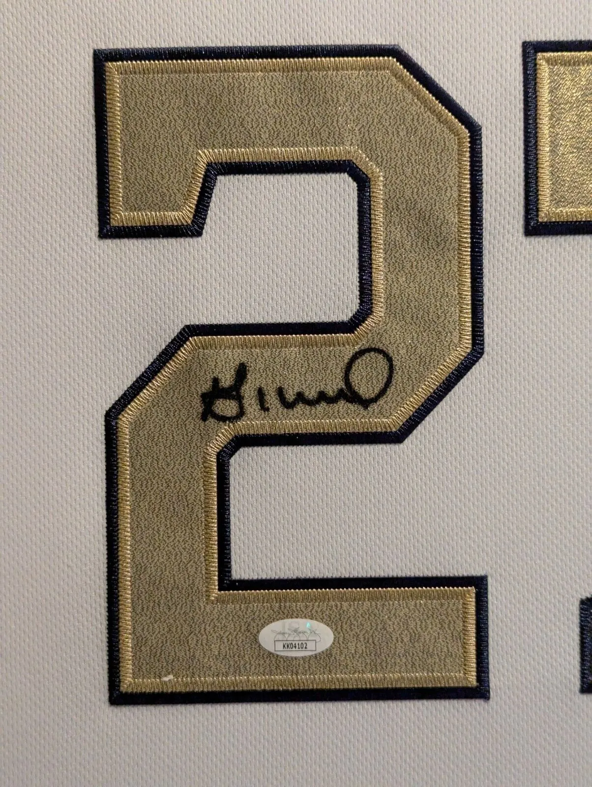 FRAMED IN SUEDE HOUSTON ASTROS JOSE ALTUVE AUTOGRAPHED SIGNED JERSEY JSA COA