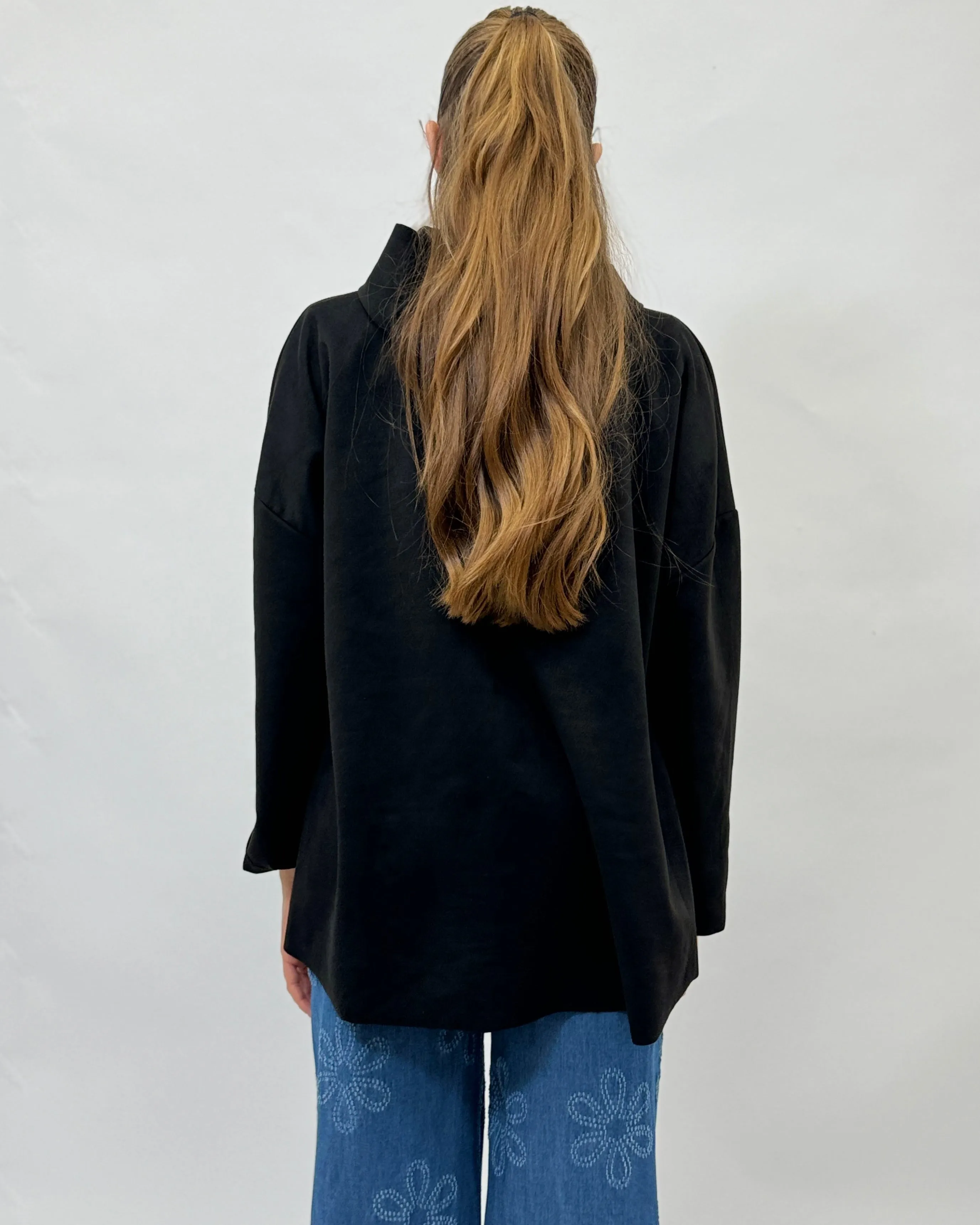 Giacca in suede con cappuccio