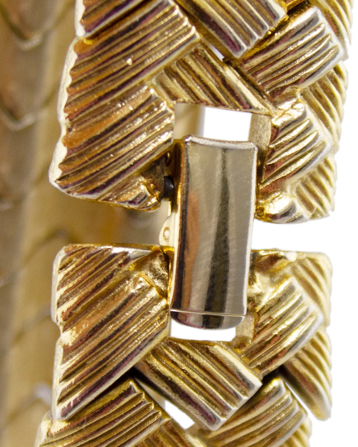 Gold Gilt Metal Woven Bracelet