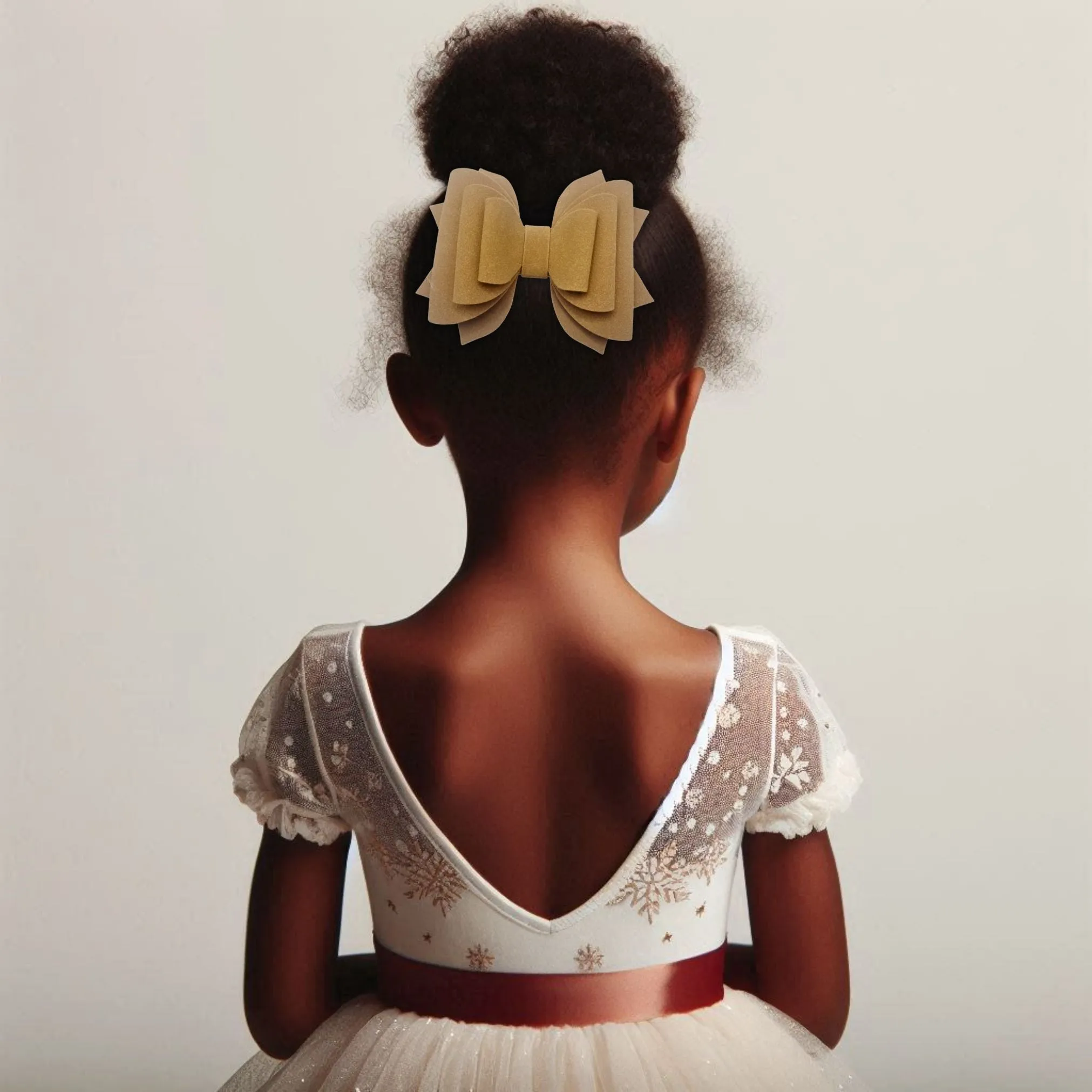 Gold | Suede Hair Bow