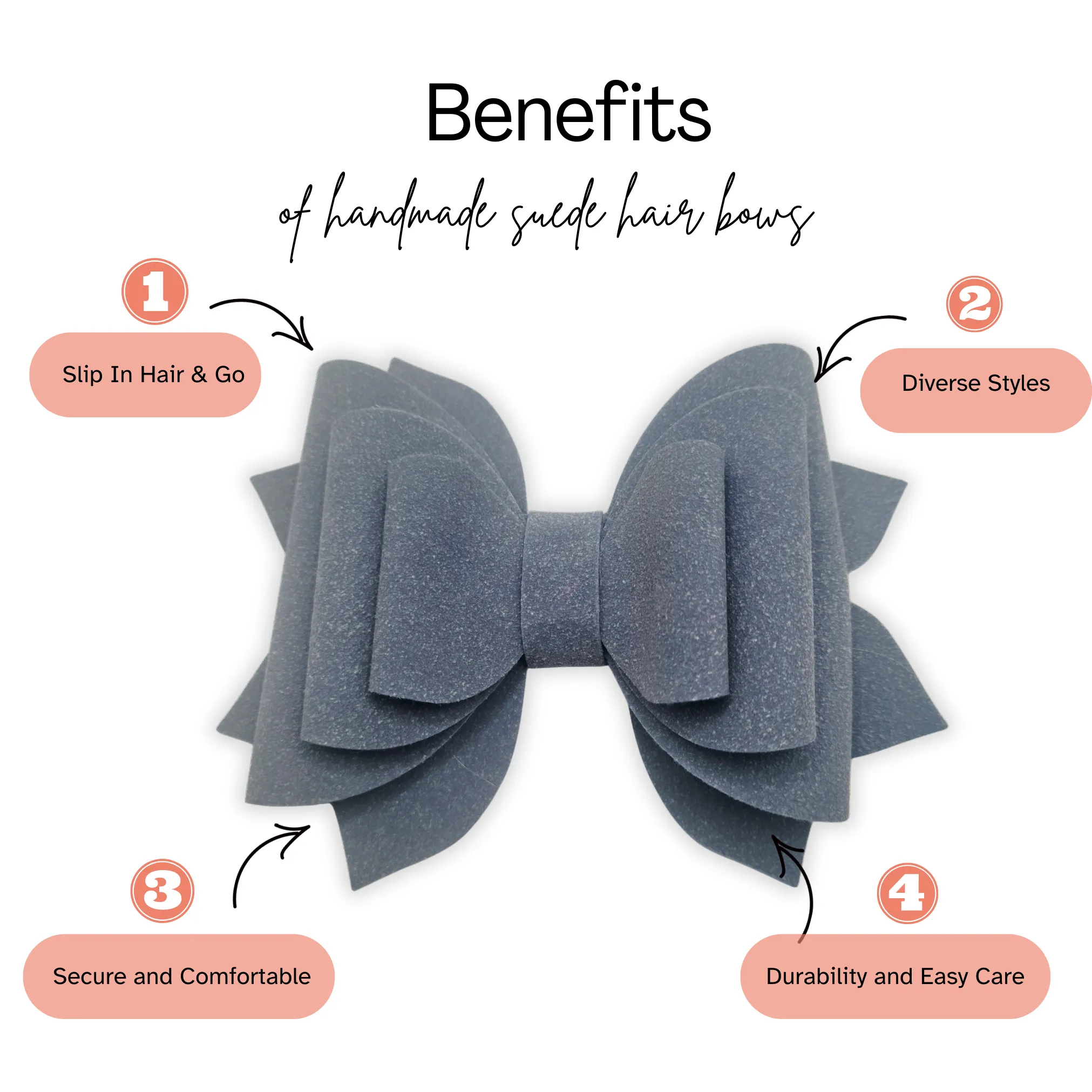 Gold | Suede Hair Bow