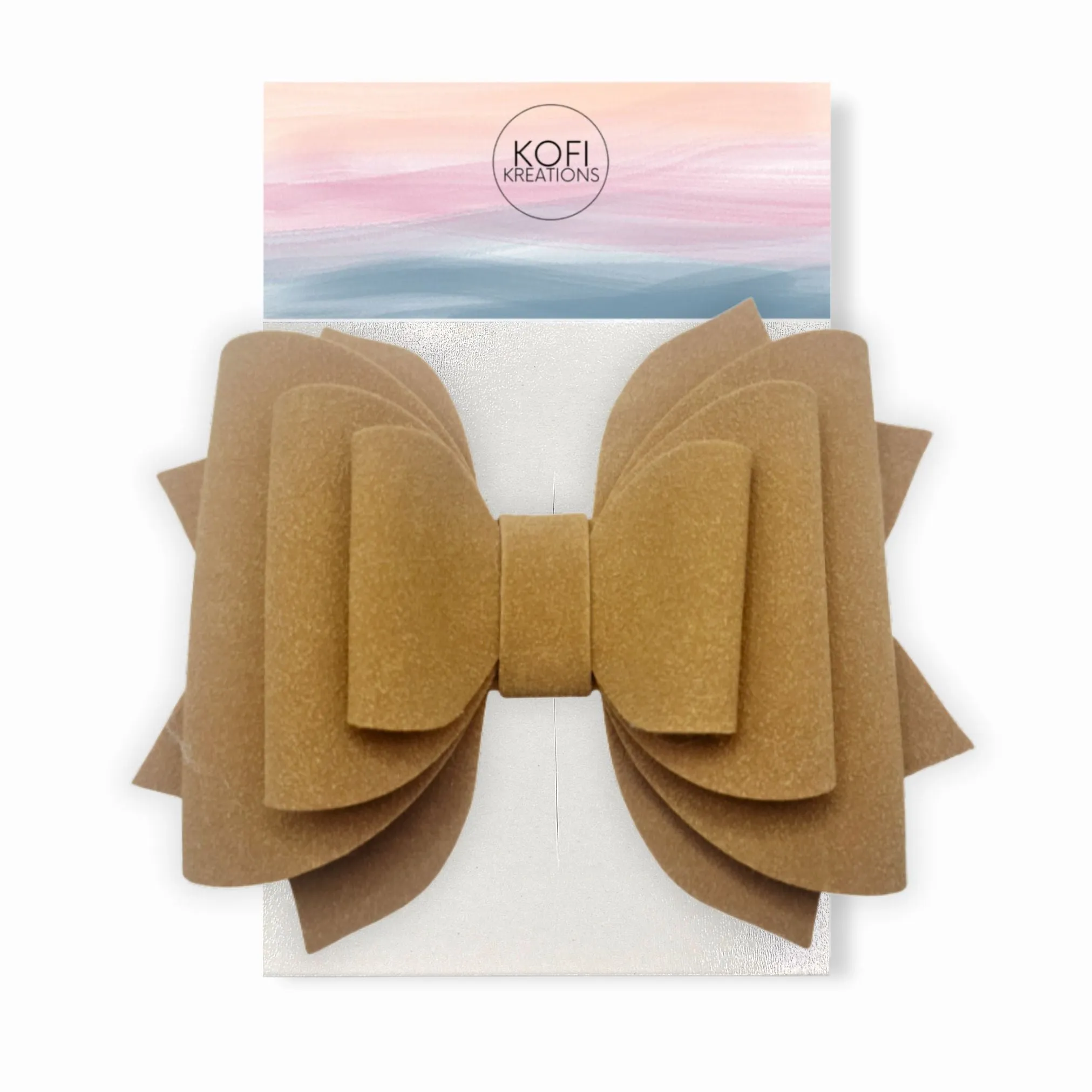 Gold | Suede Hair Bow