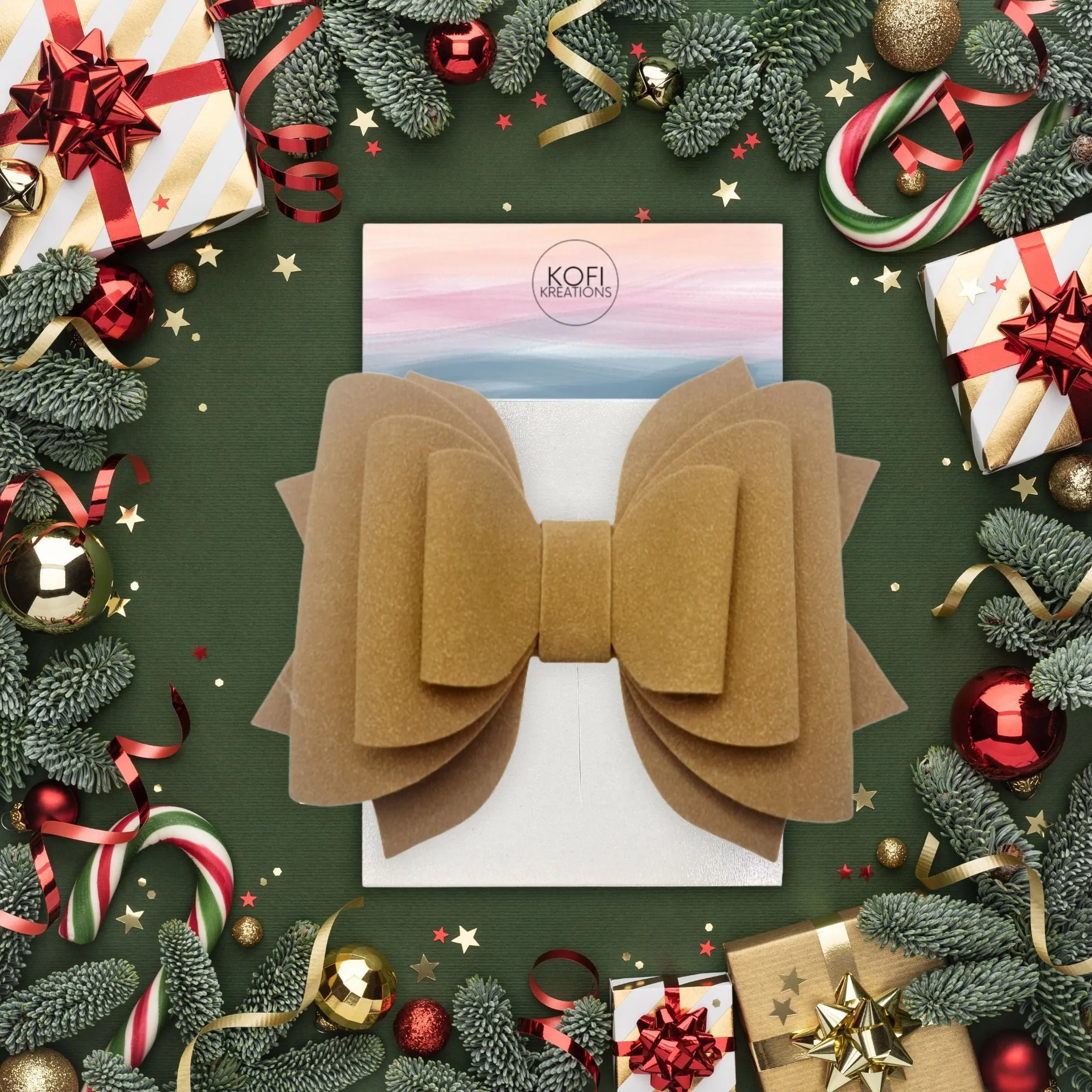 Gold | Suede Hair Bow