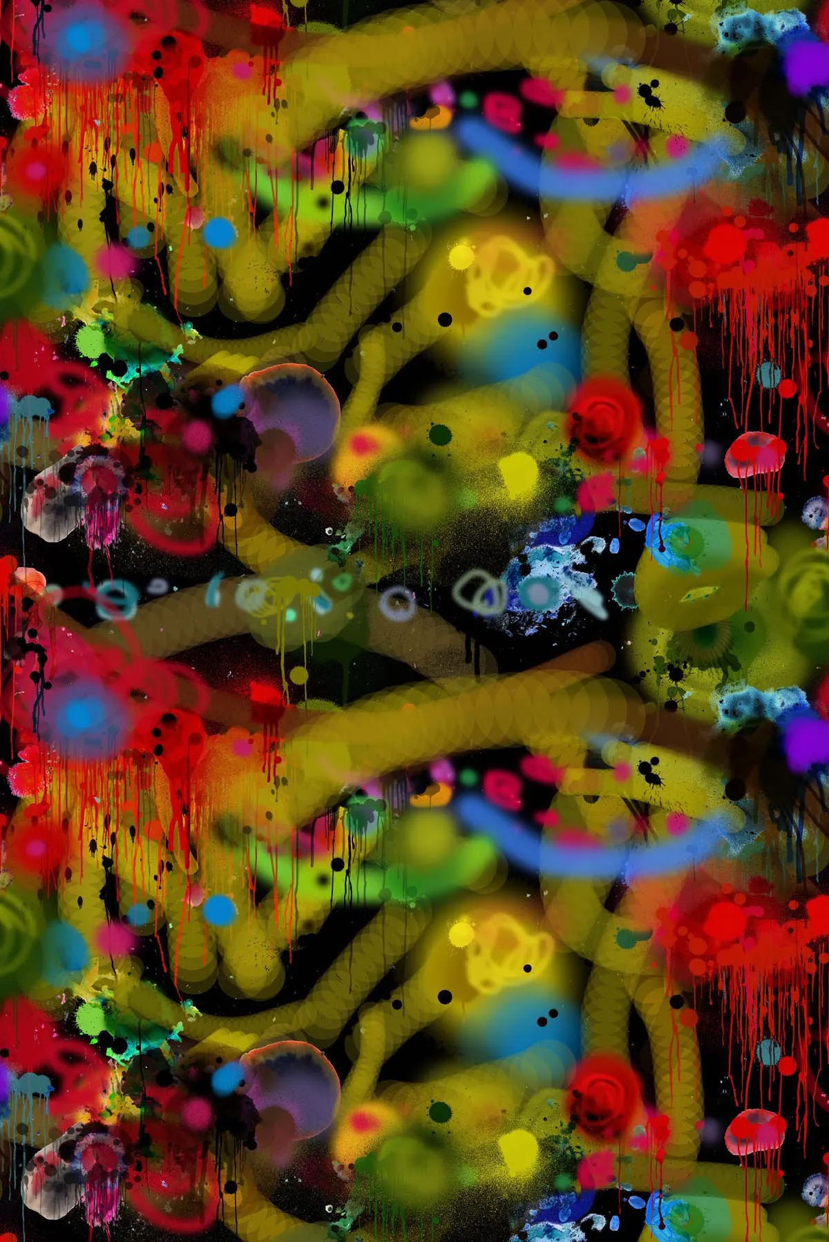 graffiti all over wallpaper