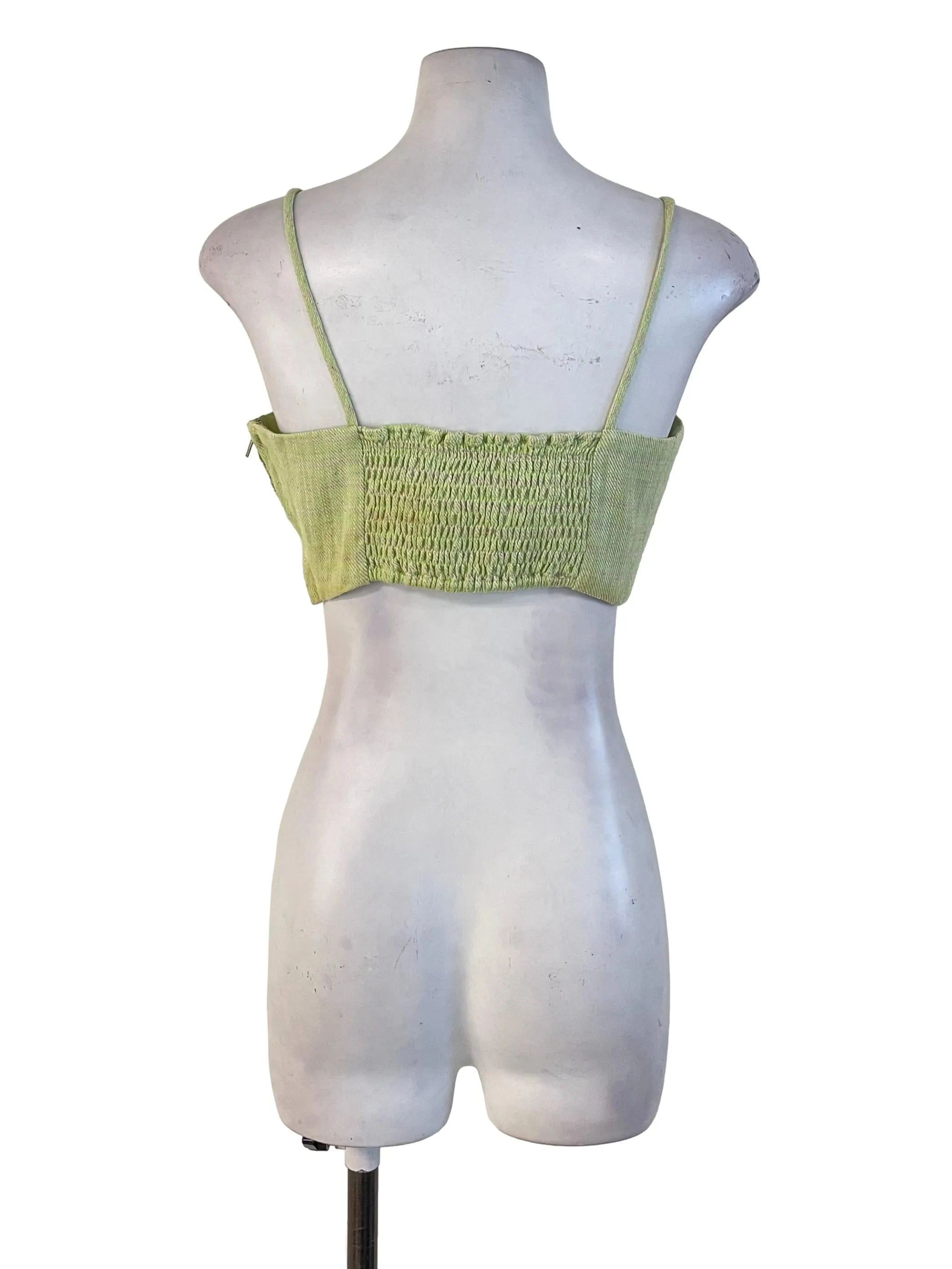 Green Woven Tube Top LB