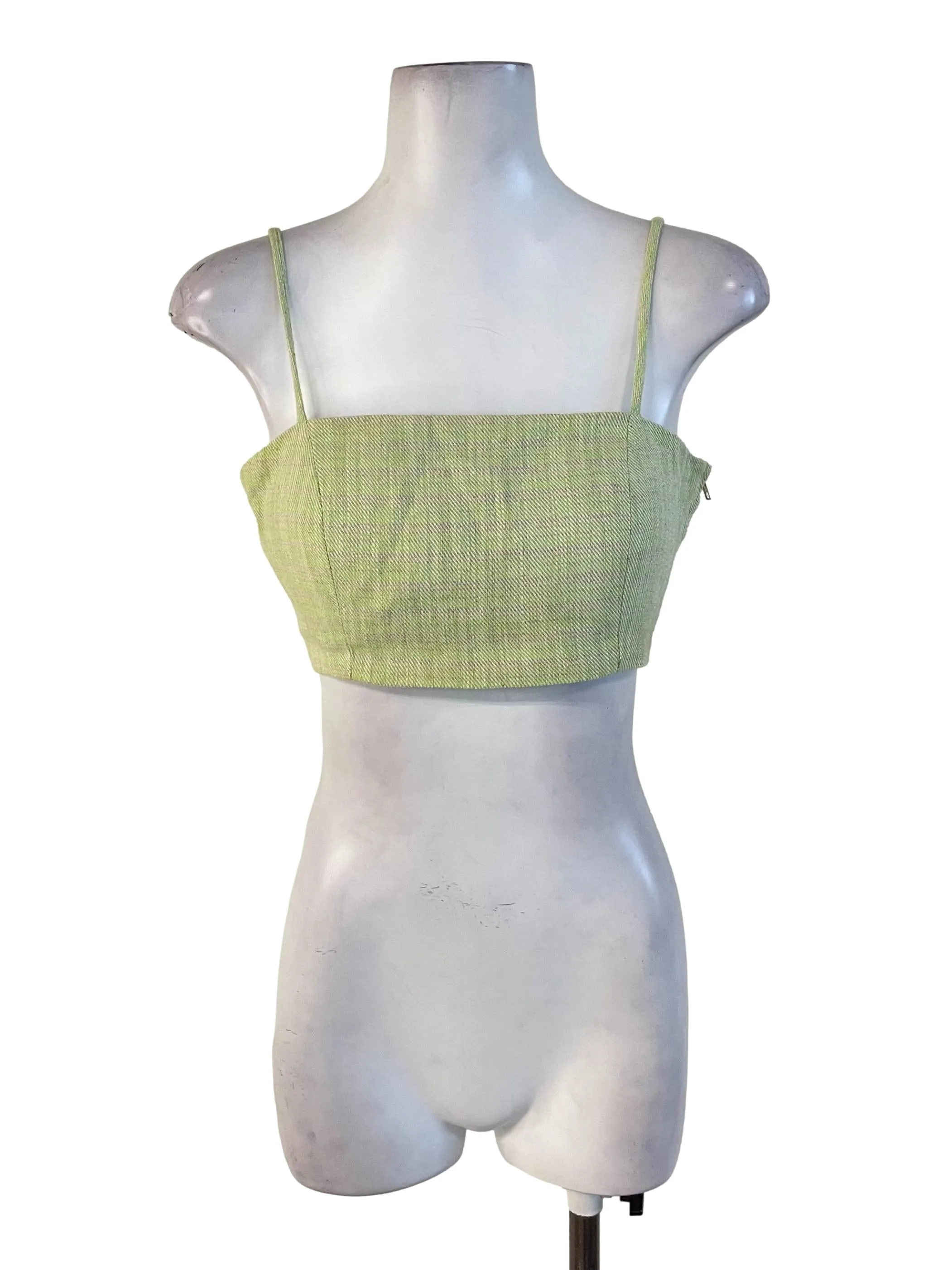 Green Woven Tube Top LB