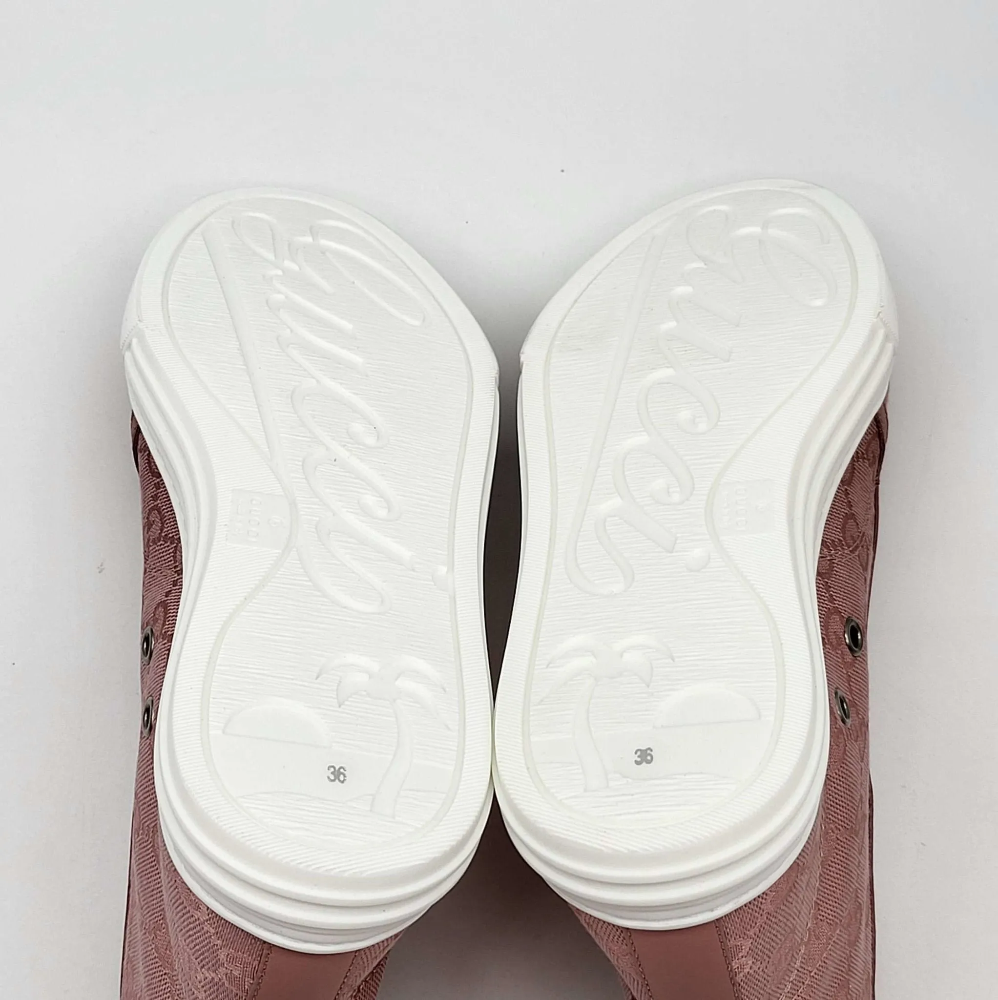 Gucci GG Miro Soft Pink & White Sneaker Shoes