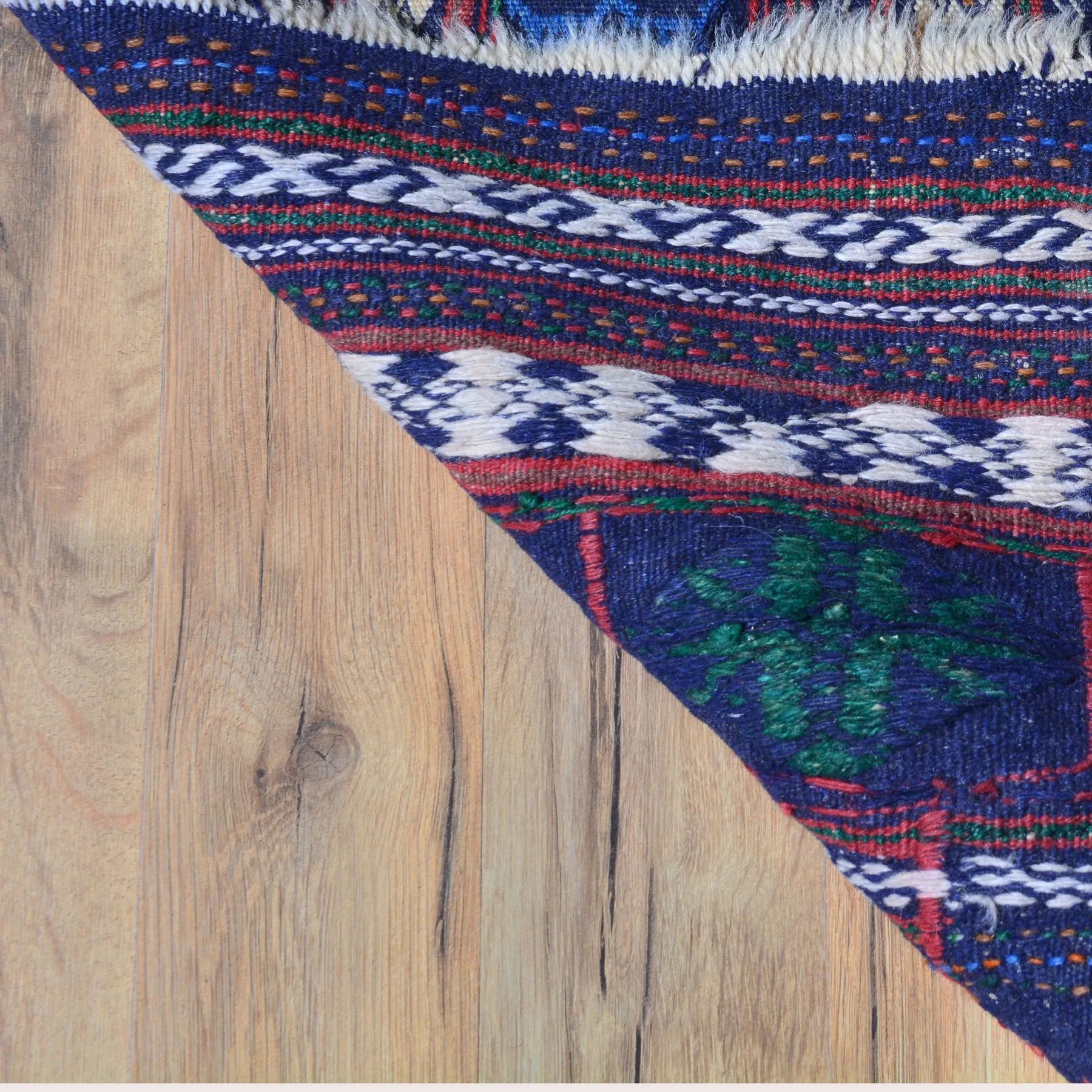 Hand-Woven Afghan Tribal Maleeki Sumak 100% Wool Handmade Rug (Size 1.9 X 4.4) Brral-5028