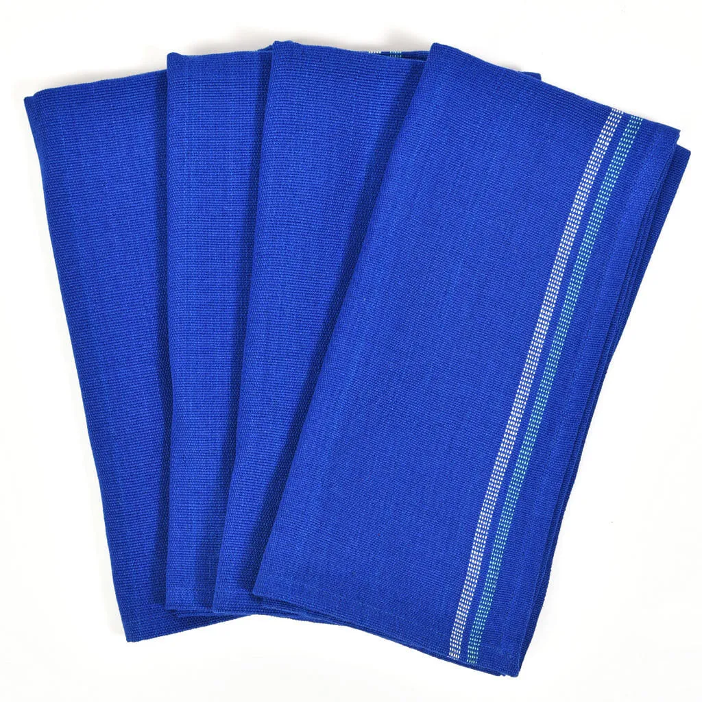 Hand Woven Celebration Napkins | Cobalt