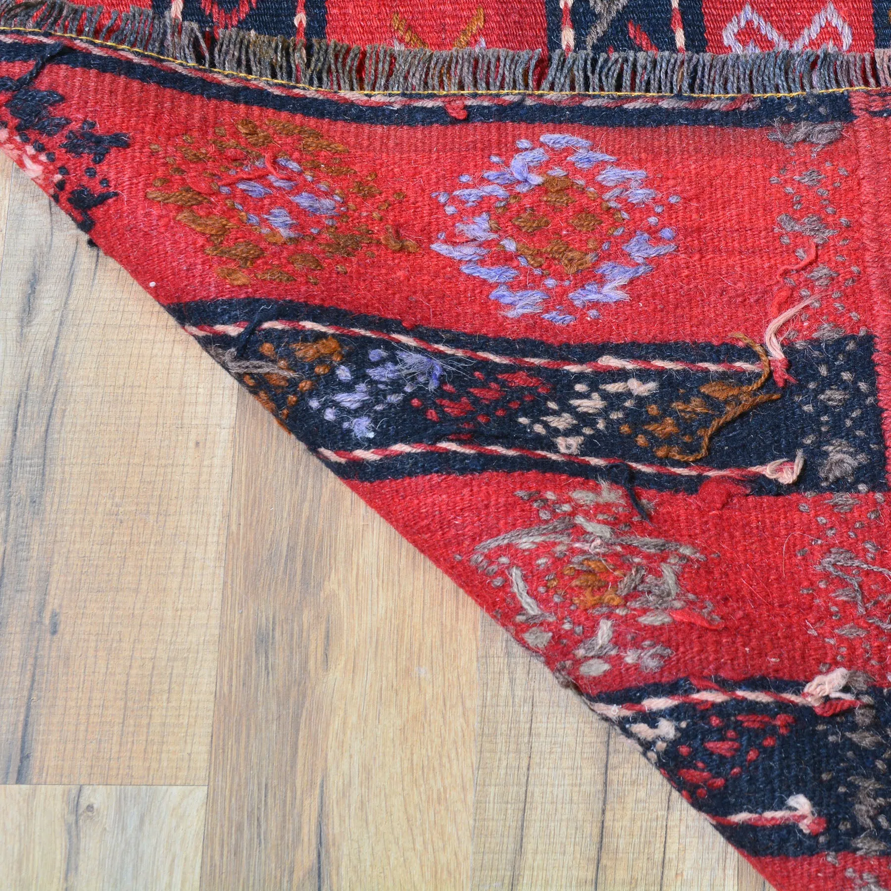 Hand-Woven Flat-weave Turkish Tribal Kilim Wool Rug (Size 4.0 X 4.0) Cwral-7719