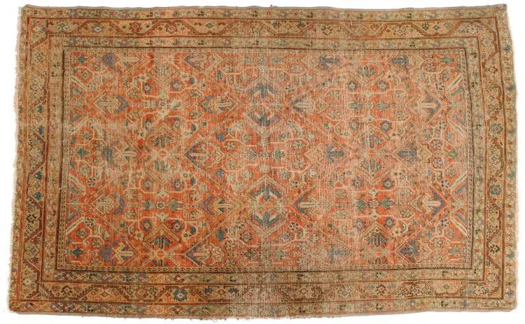 HAND WOVEN PERSIAN AREA RUG.