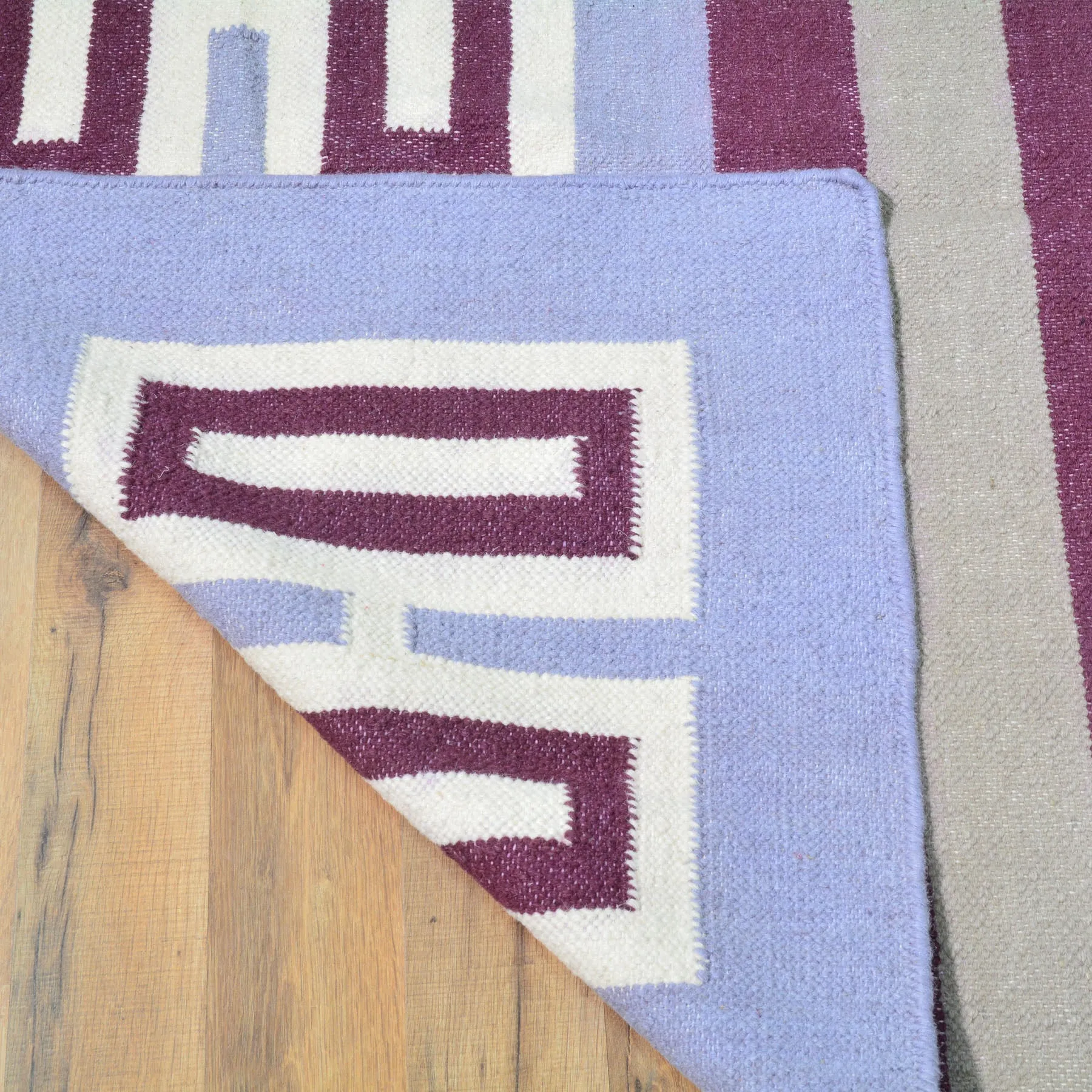 Hand-Woven Reversible Southwestern Design Handmade Wool Kilim (Size 8.10 X 12.3) Cwral-10497