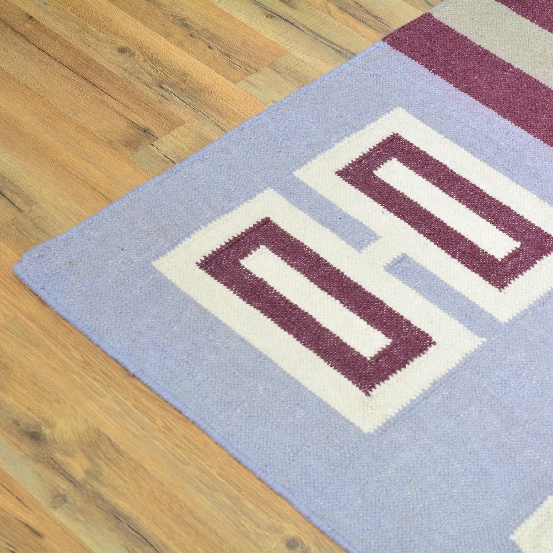 Hand-Woven Reversible Southwestern Design Handmade Wool Kilim (Size 8.10 X 12.3) Cwral-10497