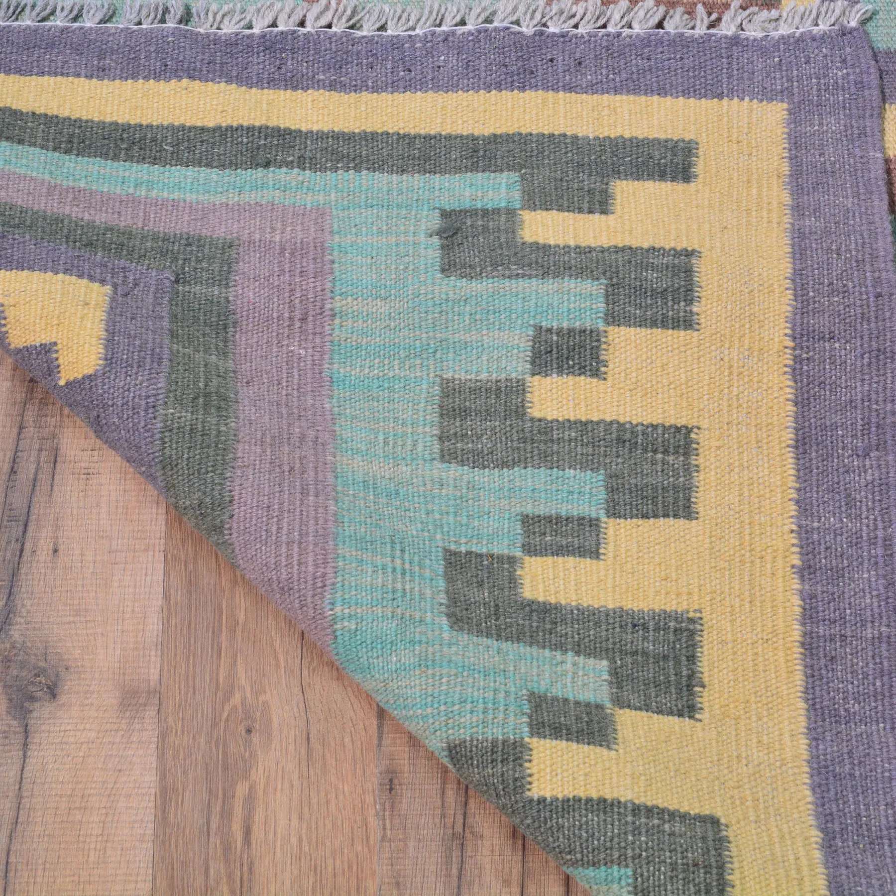 Hand-Woven Southwestern Design Wool Handmade Rug (Size 6.5 X 9.11) Cwral-8694