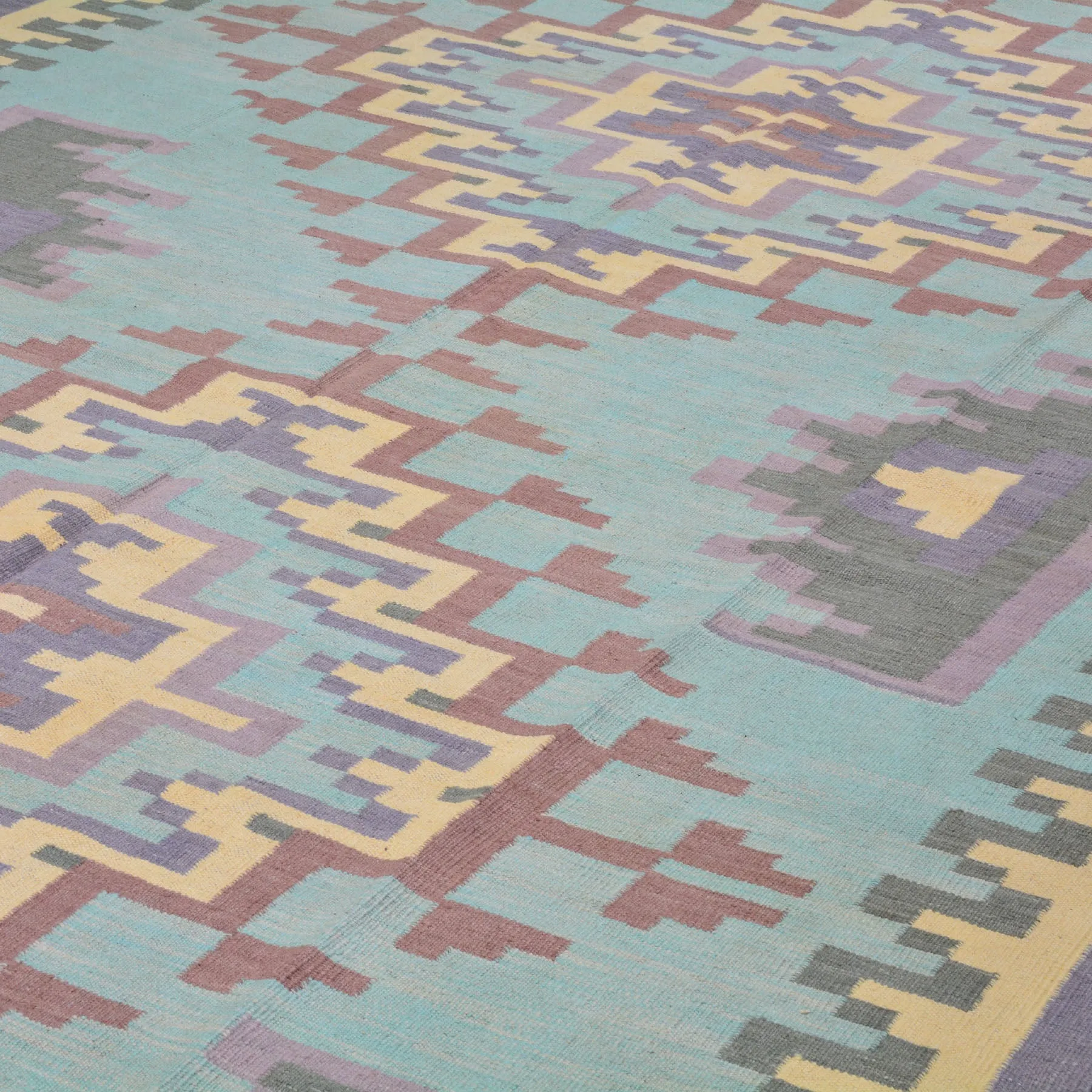 Hand-Woven Southwestern Design Wool Handmade Rug (Size 6.5 X 9.11) Cwral-8694