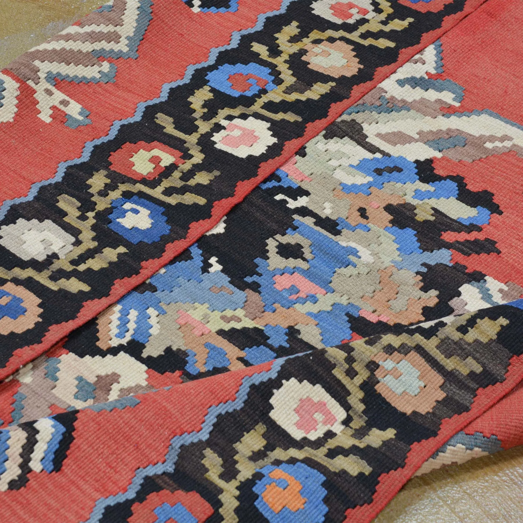 Hand-Woven Turkish Flatweave Kilim Handmade Wool Rug (Size 4.10 X 6.4) Brrsf-1389