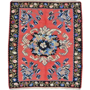 Hand-Woven Turkish Flatweave Kilim Handmade Wool Rug (Size 4.10 X 6.4) Brrsf-1389