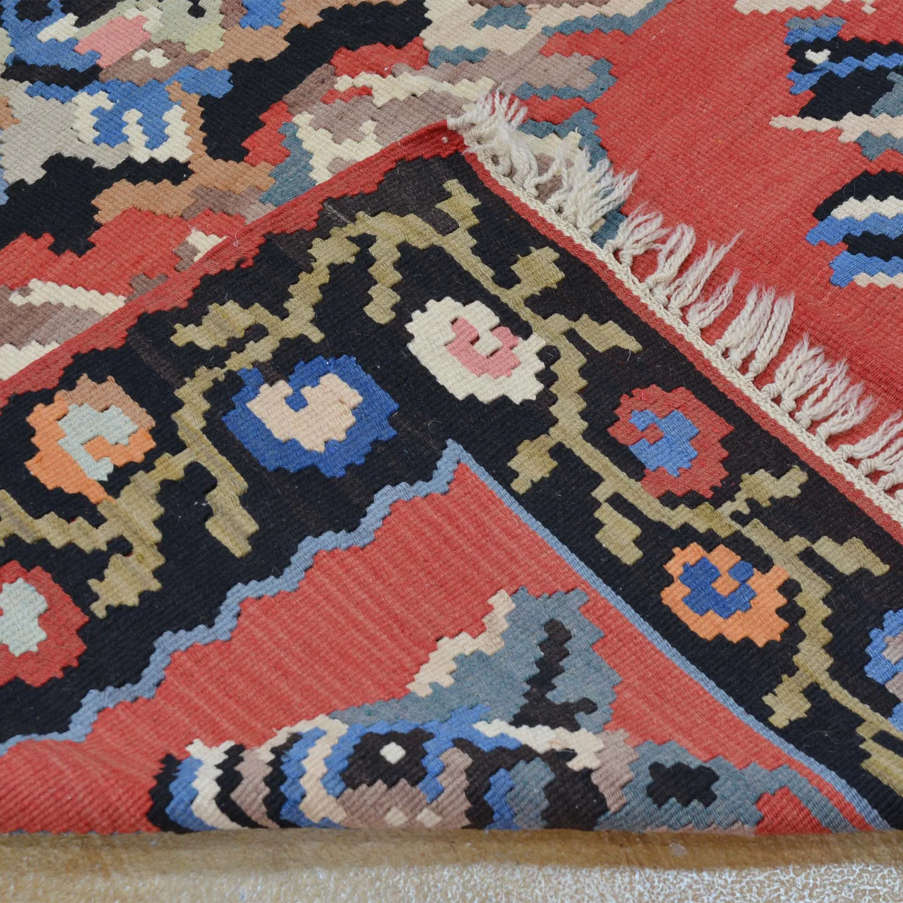 Hand-Woven Turkish Flatweave Kilim Handmade Wool Rug (Size 4.10 X 6.4) Brrsf-1389