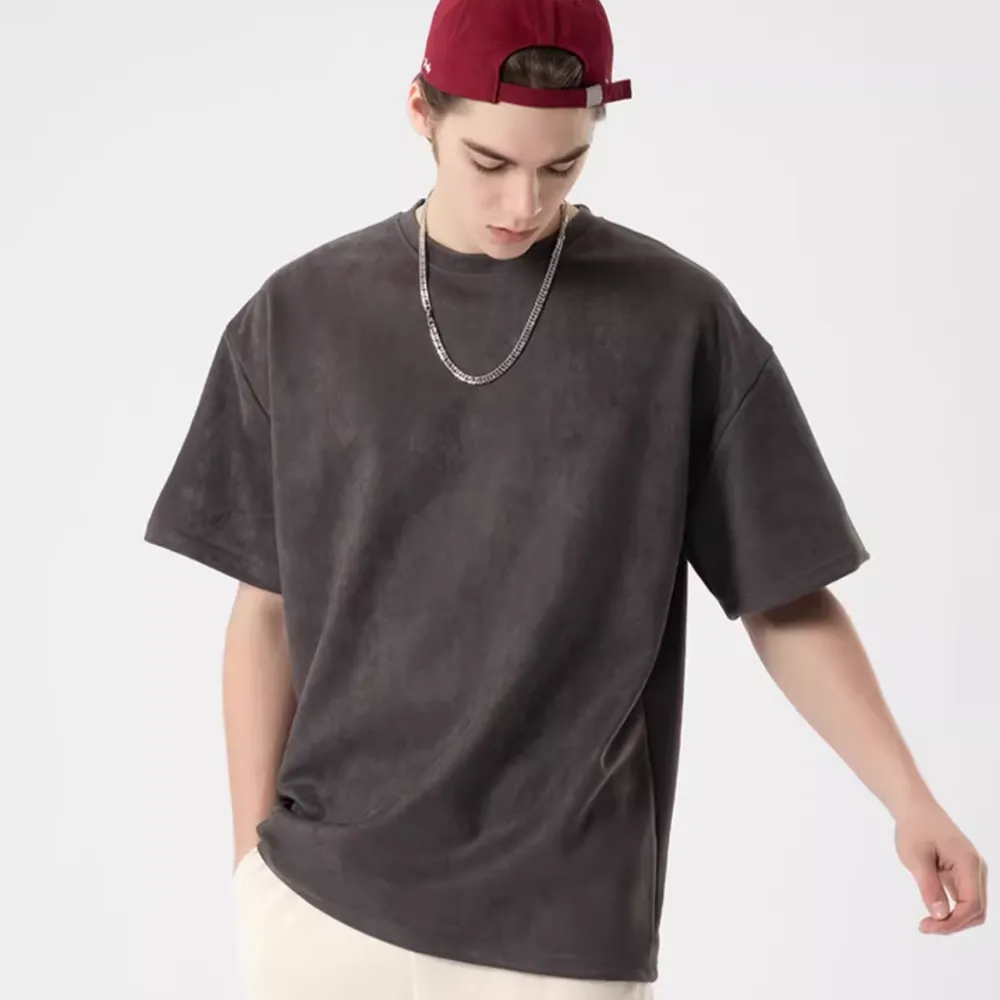 Heavy Solid Suede T-Shirt