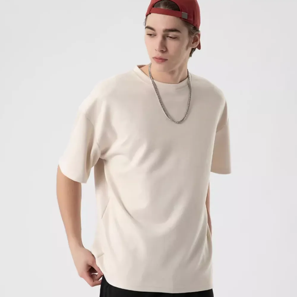 Heavy Solid Suede T-Shirt