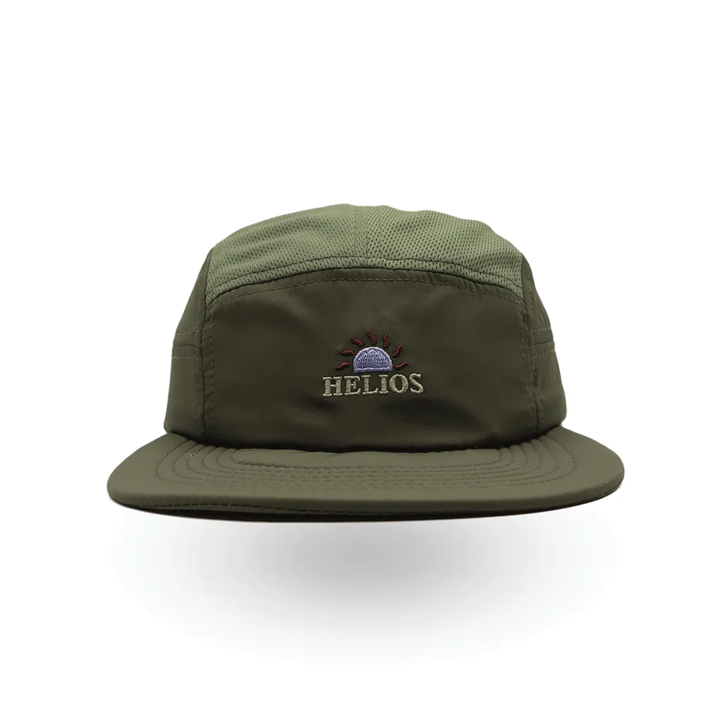 Helios Headwear Ultralight 7 Panel Soft Brim Cap - Olive