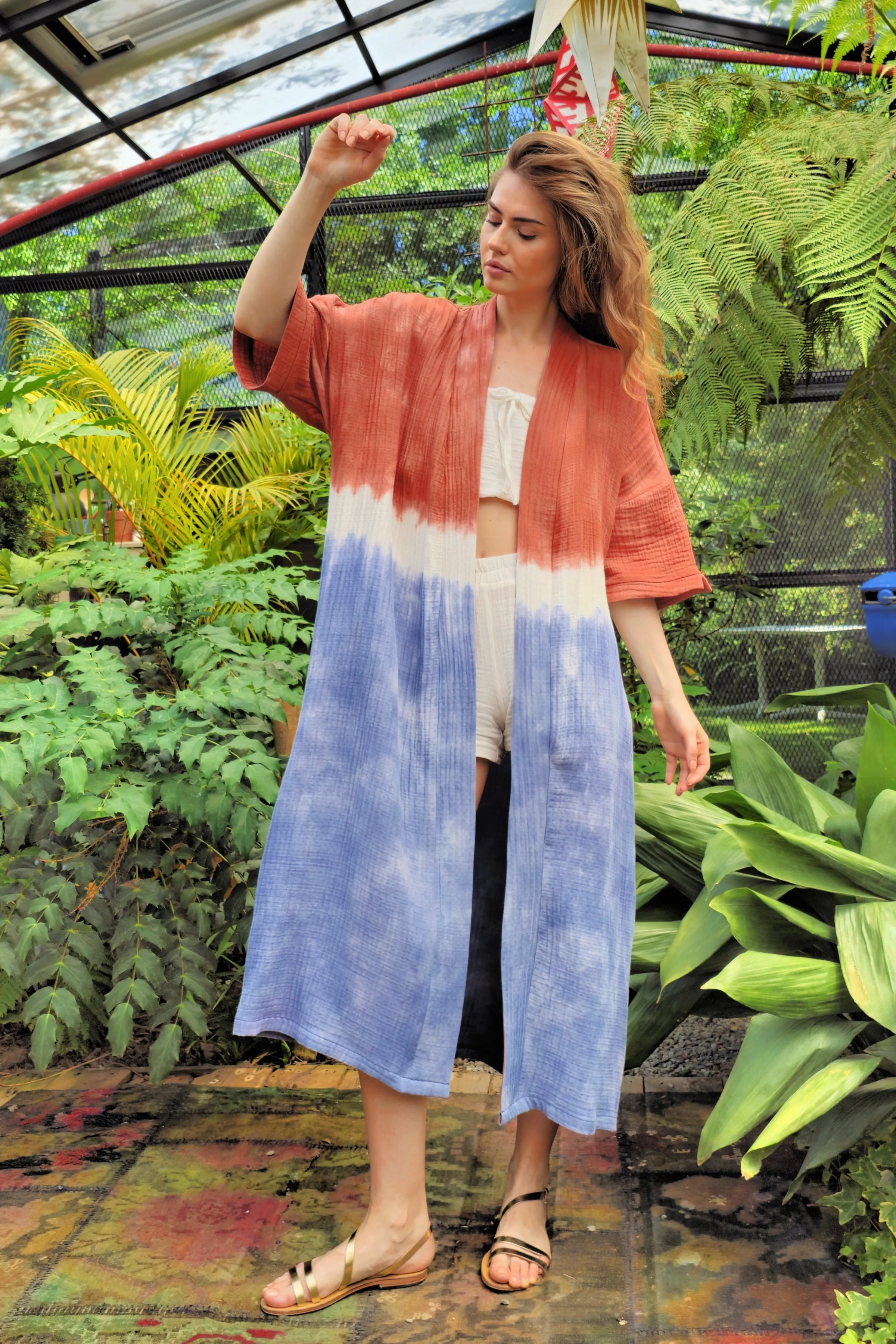 HESTIA Gauze Cotton Kimono For Women