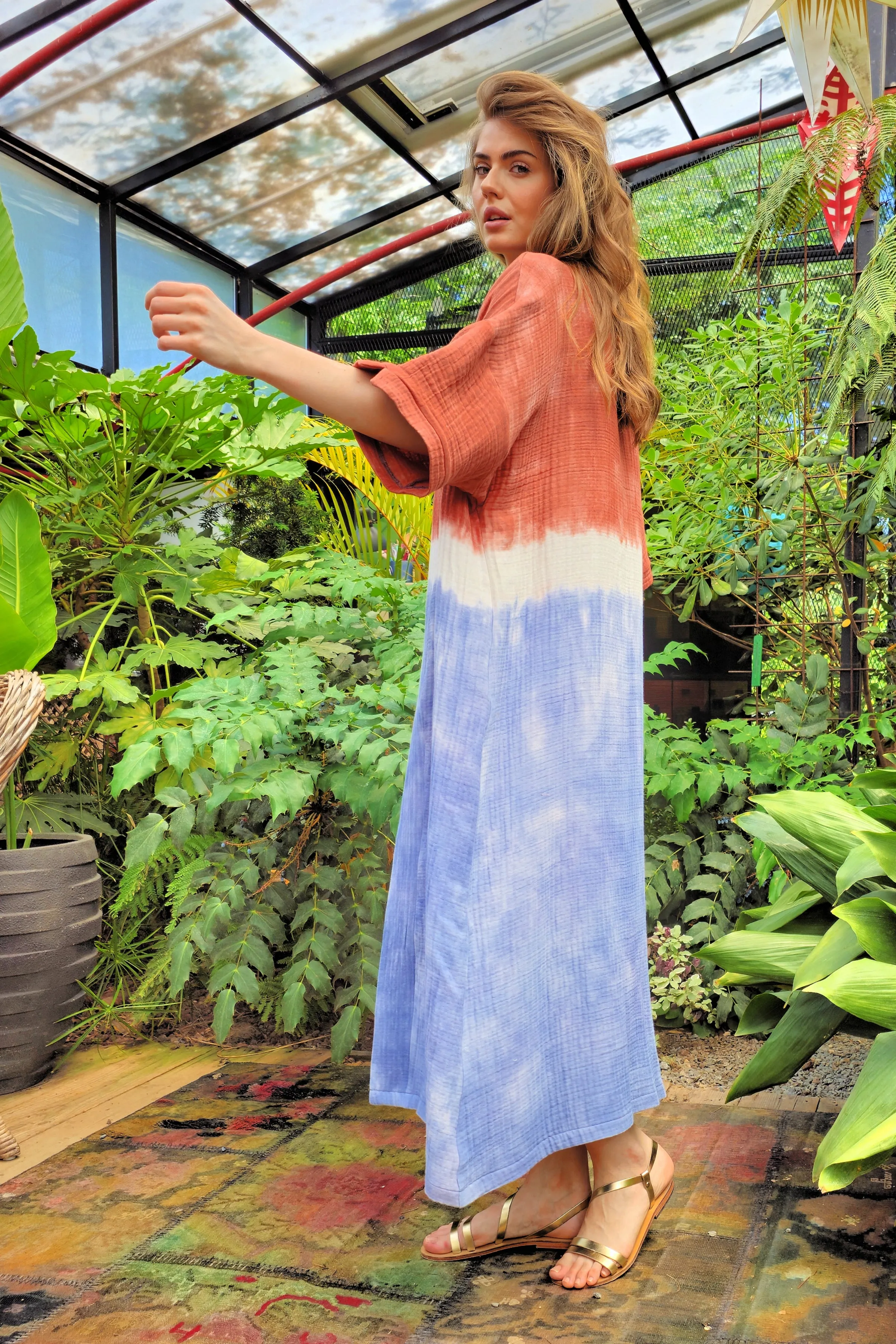 HESTIA Gauze Cotton Kimono For Women