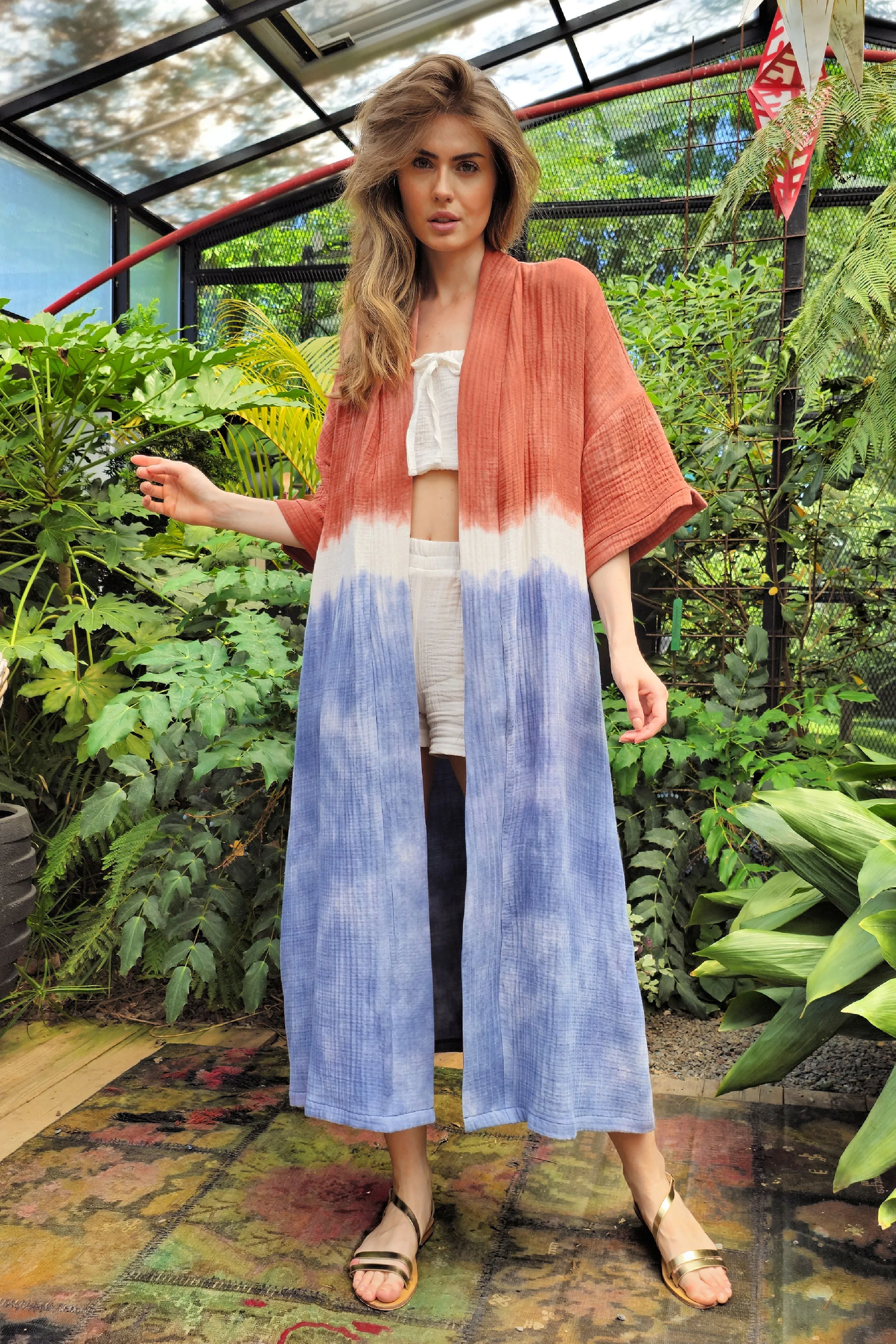 HESTIA Gauze Cotton Kimono For Women
