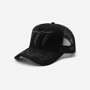Hudson Suede Trucker Hat CD0286 Black/ Black