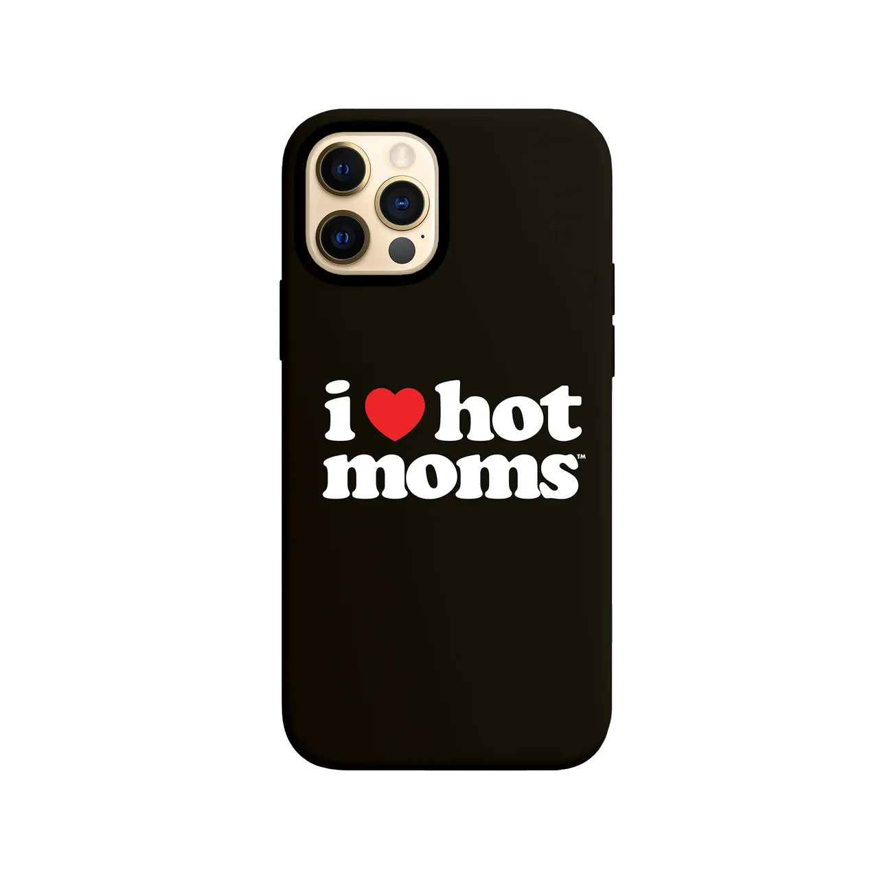 I Heart Hot Moms Black iPhone Case