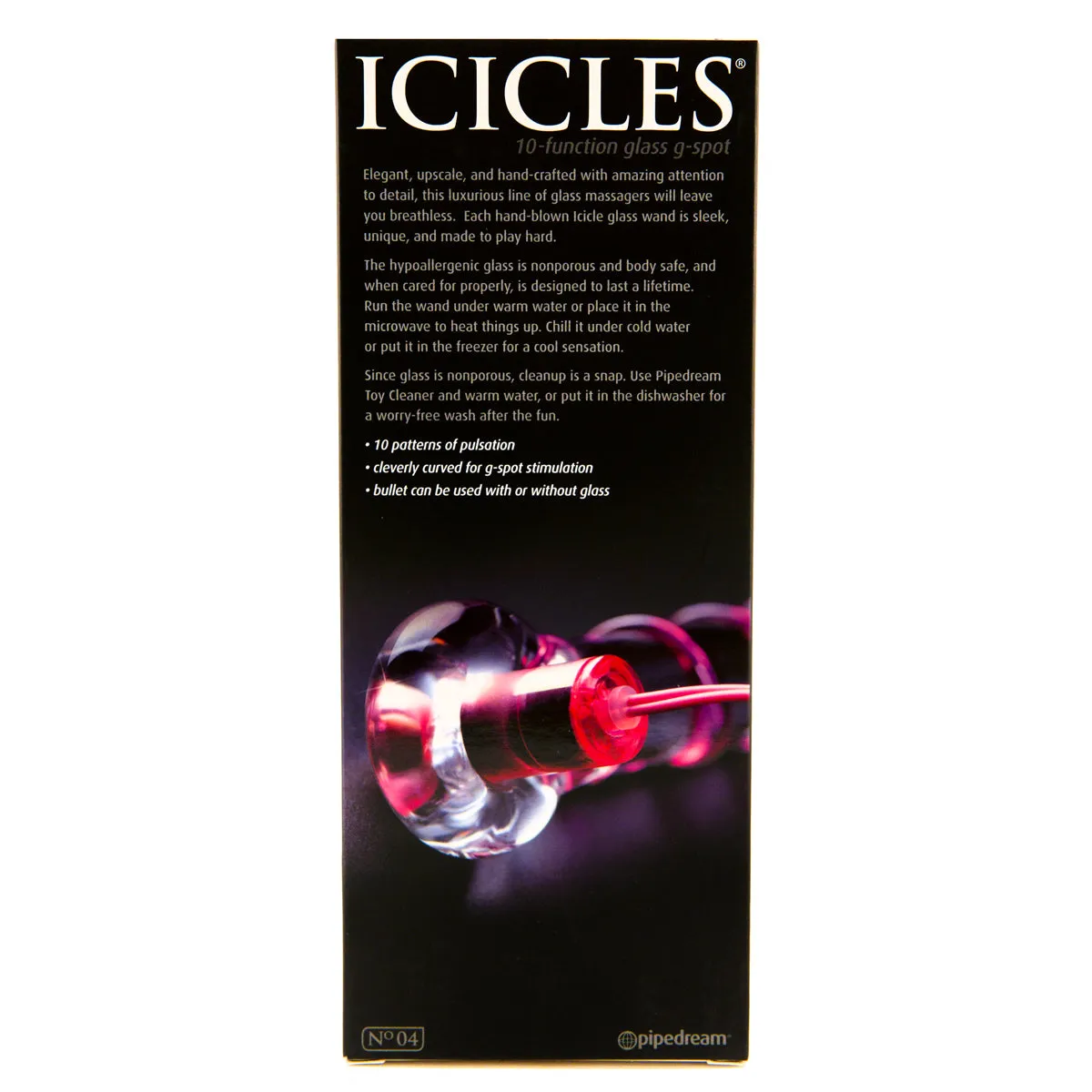 Icicles Vibrating Glass G-Spot Wand
