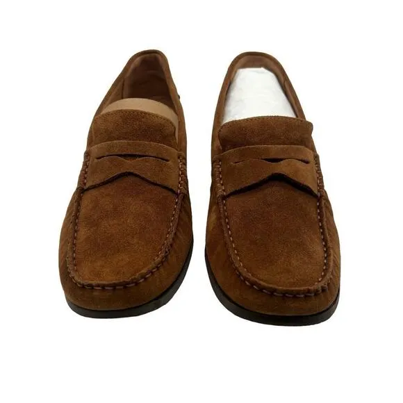 Jack Erwin Decker Driving Loafer Suede Chestnut Men’s Size 8