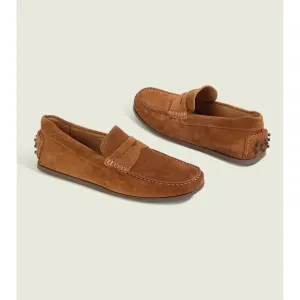 Jack Erwin Decker Driving Loafer Suede Chestnut Men’s Size 8