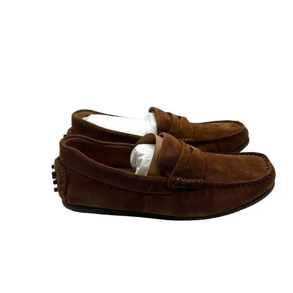 Jack Erwin Decker Driving Loafer Suede Chestnut Men’s Size 8