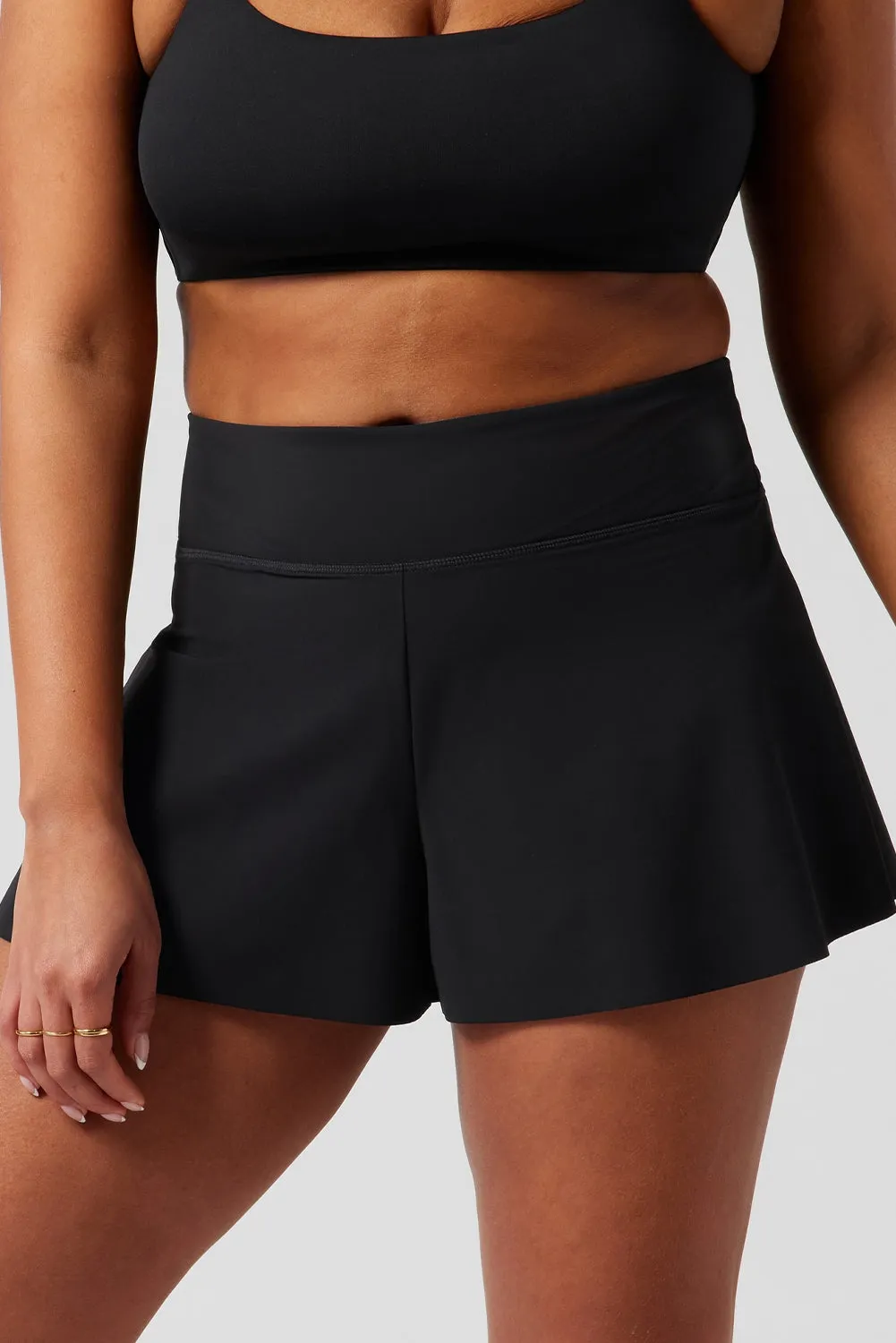 KaleaBoutique Stylish Solid Color High Waist Wide Leg Swim Bottom