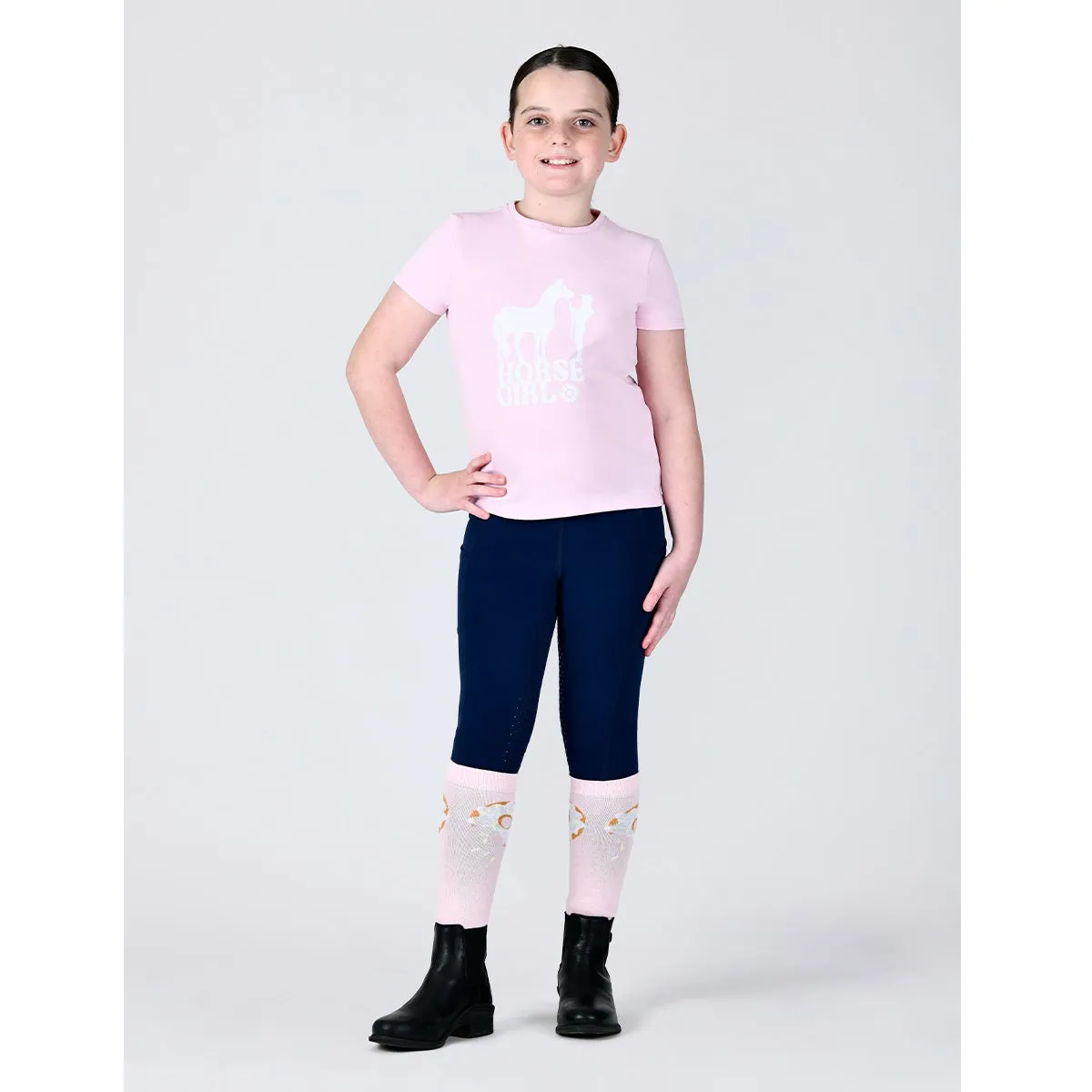 Kids Tilly Tee - Pink Tulle/Horse Girl