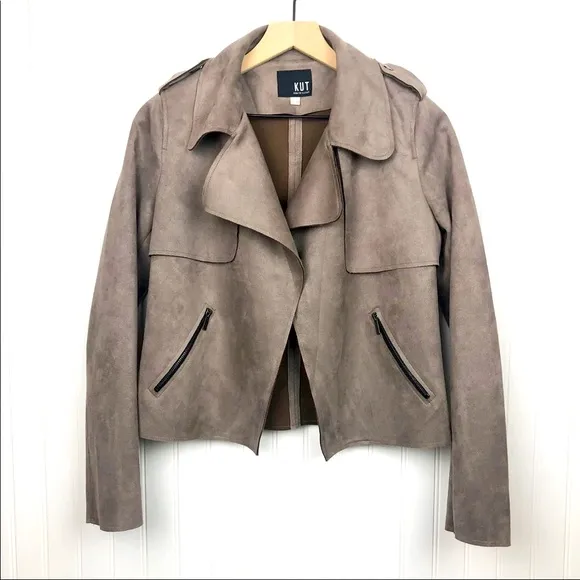 Kut from the Kloth Jacee Suede Moto Jacket S