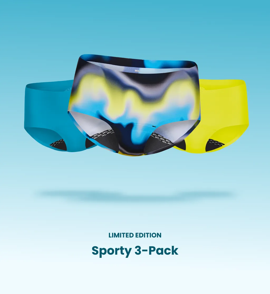 Leakproof UltraThin No-Show Underwear Boyshort 3-Pack