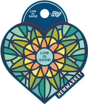 Life is Good Psychedelic Heart Die Cut Sticker