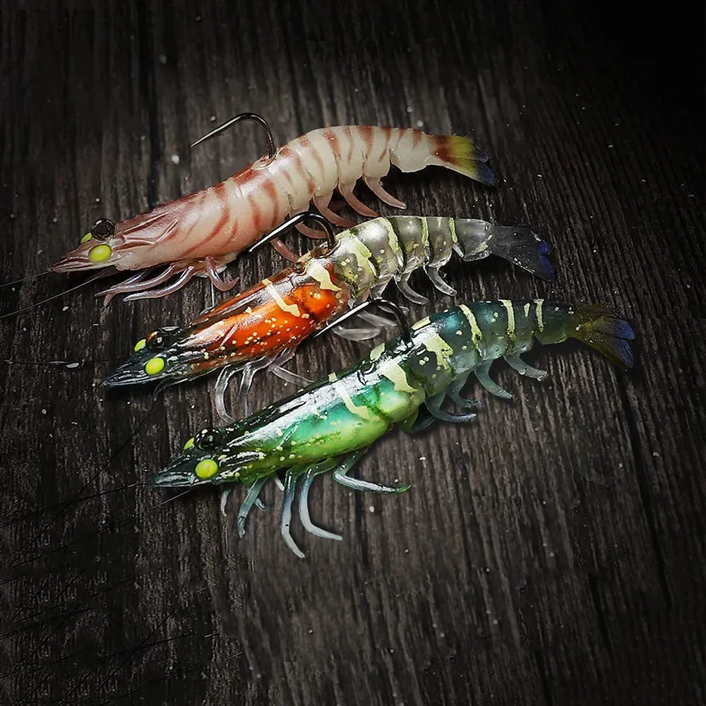 Lure 8.8g 11g 21g Luminous Fake Shrimp prawn Soft Silicone Artificial Bait