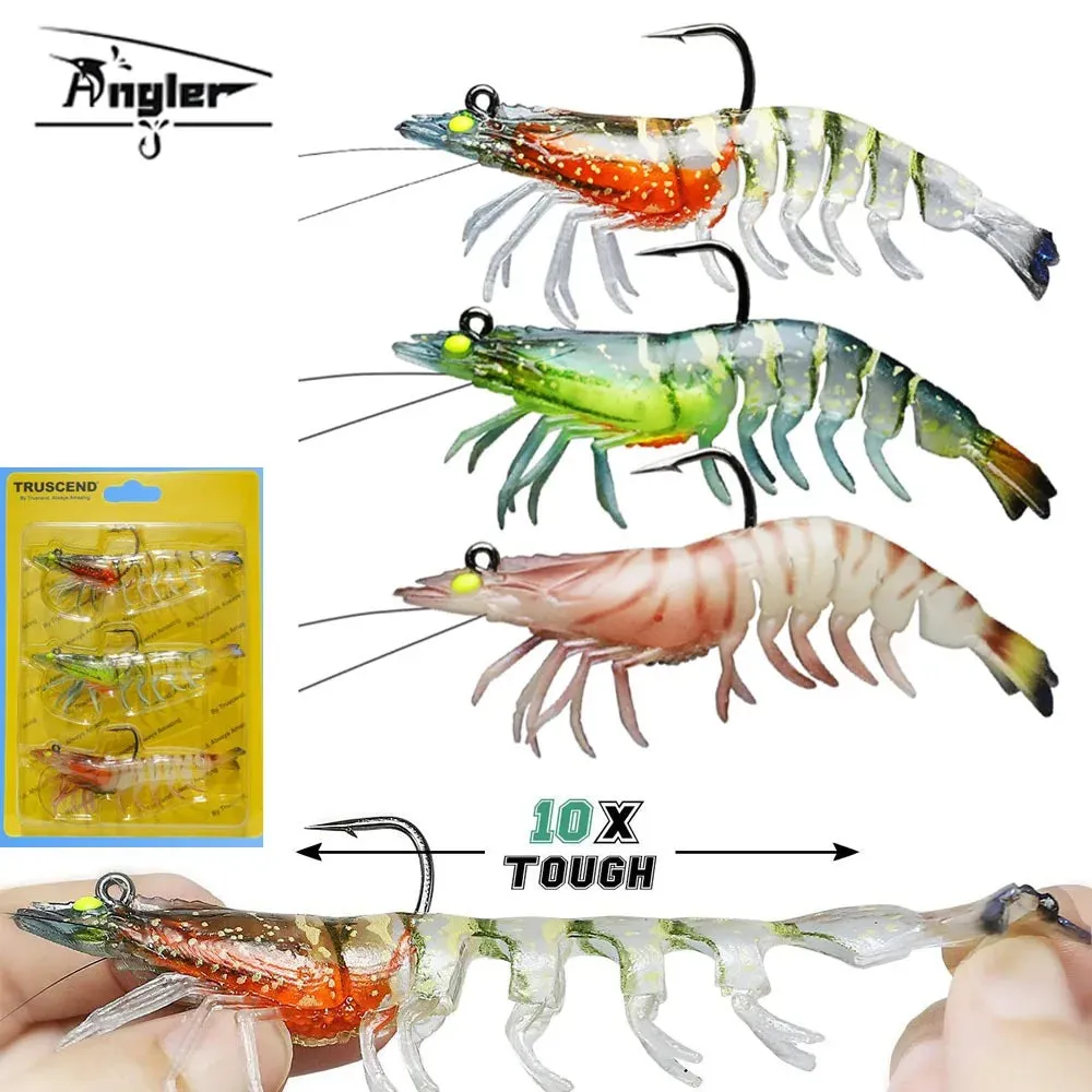 Lure 8.8g 11g 21g Luminous Fake Shrimp prawn Soft Silicone Artificial Bait