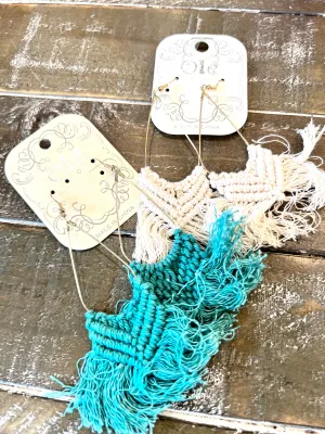 Macrame Fringe Earring