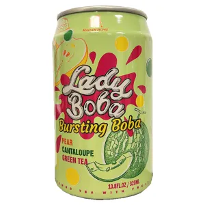 Madam Hong Pear Melon Green Tea 320ml ~ 洪大妈 爆珠绿茶 梨哈密瓜味  320ml