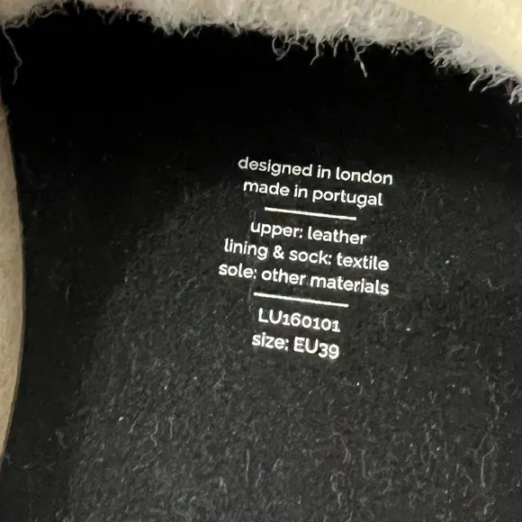Mahabis luxe leather slippers m6.5/ w8