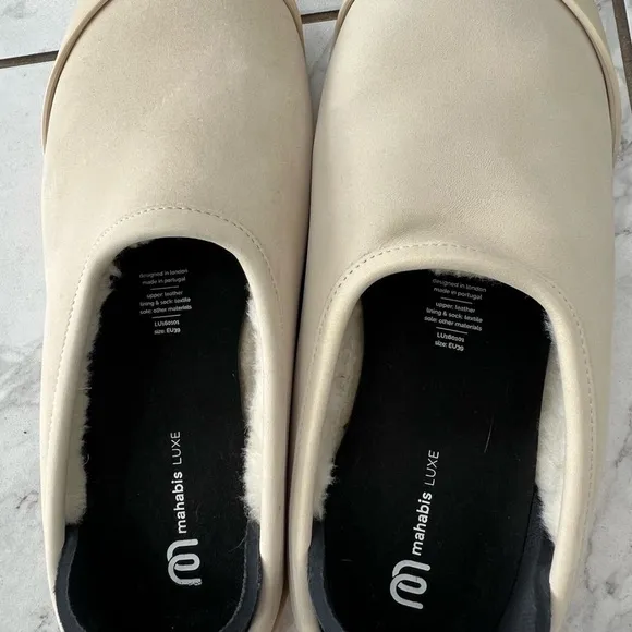Mahabis luxe leather slippers m6.5/ w8
