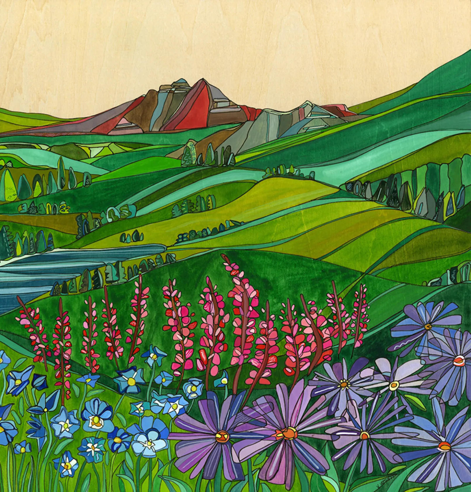 Maroon Bells | Running   Travel Hat | Teal and Lilac
