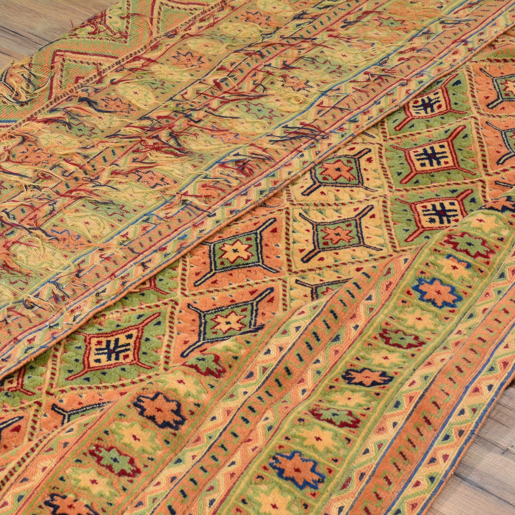 Mashwani Handmade Geometric Design Wool Rug (Size 5.4 X 6.9) Cwral-7029