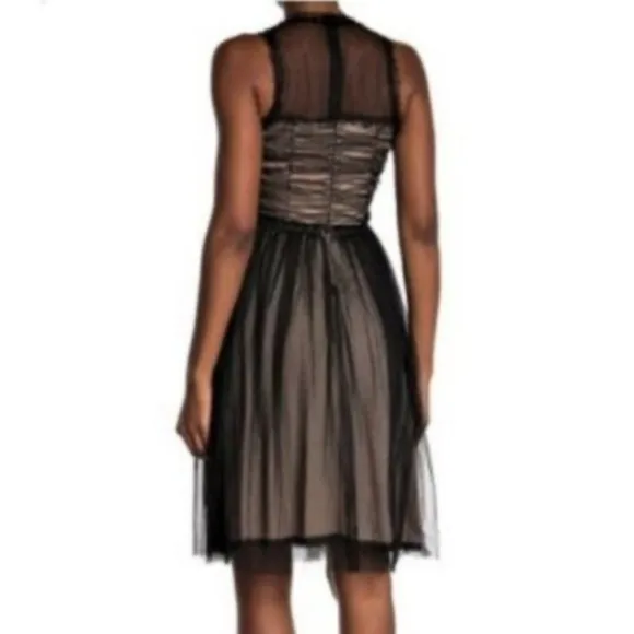 Max Studio Women's Illusion Mesh Sleeveless Dress 4