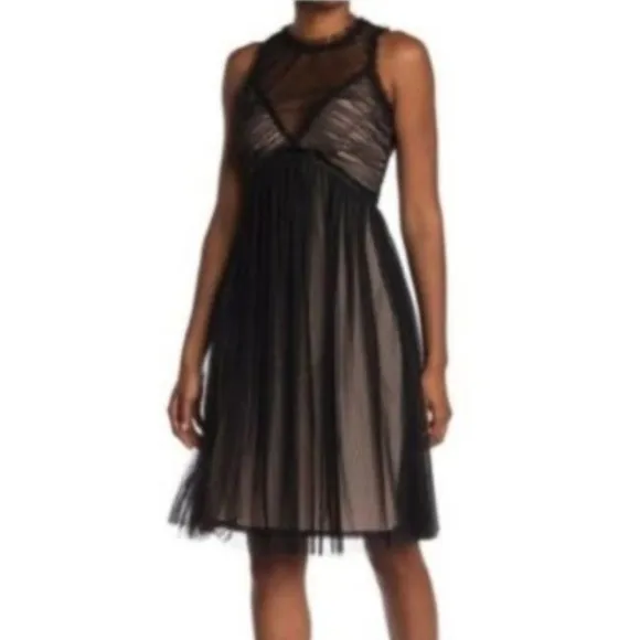 Max Studio Women's Illusion Mesh Sleeveless Dress 4