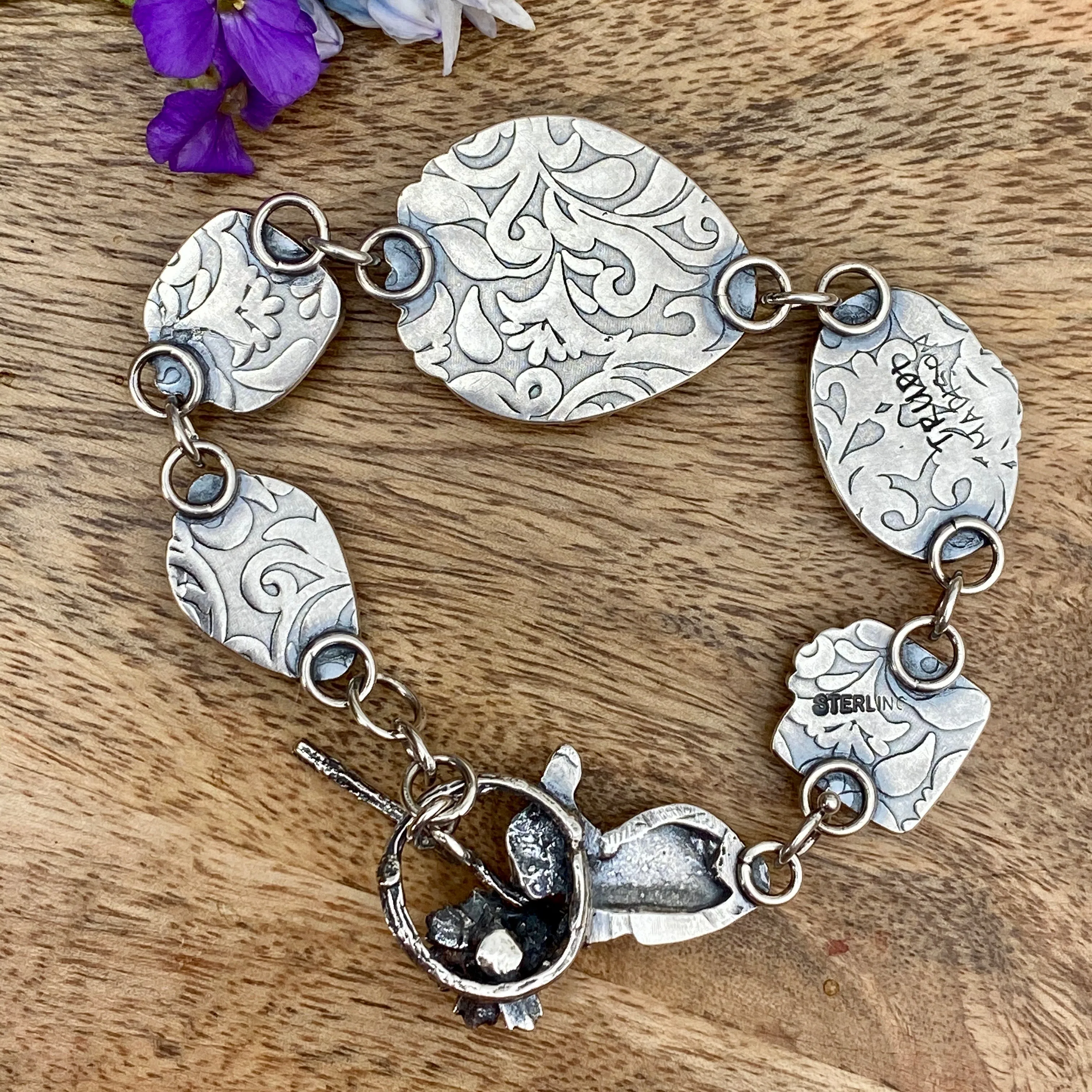 Meet me in the Garden sterling silver bracelet.